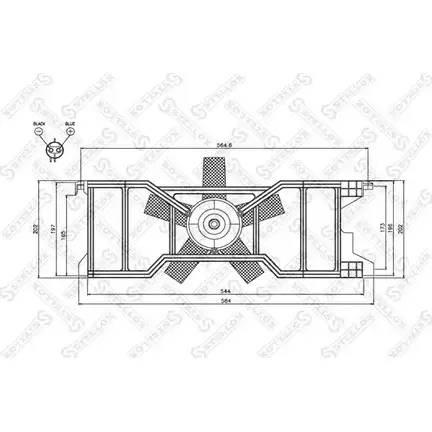 Вентилятор радиатора двигателя STELLOX 3607772 MOMGSG 29-99317-SX DZA1G JF изображение 0