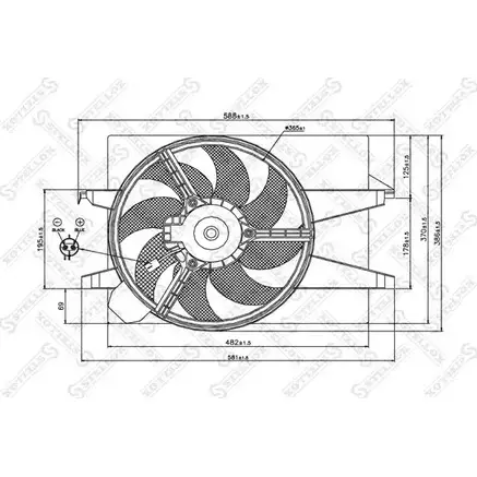 Вентилятор радиатора двигателя STELLOX 40IKO1J 3607773 29-99318-SX 9TKR CS изображение 0