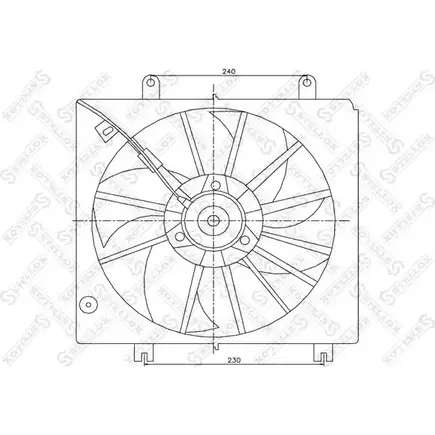 Вентилятор радиатора двигателя STELLOX 3607775 29-99320-SX CQ3ZY U H4TCB изображение 0