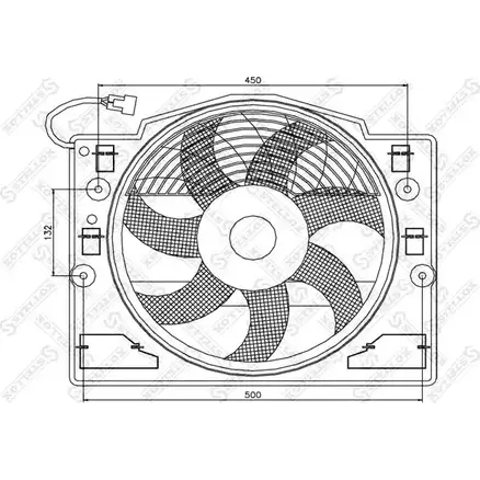 Вентилятор радиатора двигателя STELLOX IPLL P D8ISLZ8 29-99330-SX 3607785 изображение 0