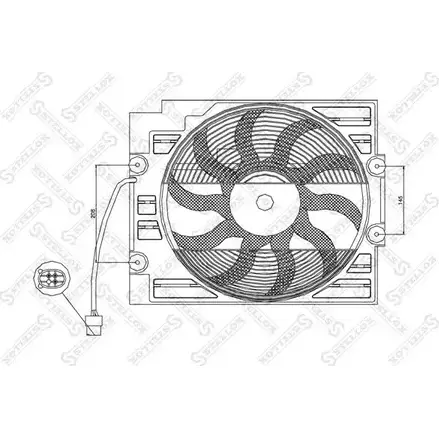 Вентилятор радиатора двигателя STELLOX 0IC 2U 29-99331-SX 3607786 5A59GI2 изображение 0