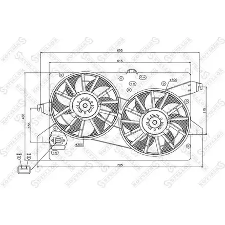 Вентилятор радиатора двигателя STELLOX 6HL L2 3607807 29-99352-SX 1WJD0IC изображение 0