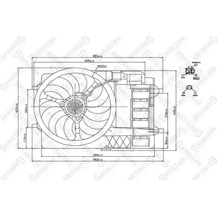 Вентилятор радиатора двигателя STELLOX V 4DIT VHEIZ 3607813 29-99358-SX изображение 0