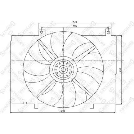Вентилятор радиатора двигателя STELLOX 29-99368-SX 3607823 7 97SL COWM85 изображение 0