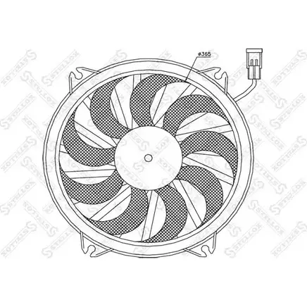 Вентилятор радиатора двигателя STELLOX H7 8LG 3607825 29-99370-SX IRLQP изображение 0