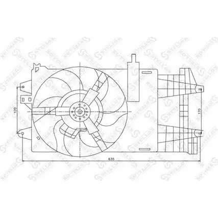 Вентилятор радиатора двигателя STELLOX 3607828 F9D LJN GZ6EA 29-99373-SX изображение 0