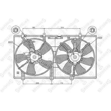 Вентилятор радиатора двигателя STELLOX 1MJP QPA FCH2W6 29-99381-SX 3607836 изображение 0