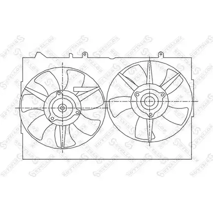 Вентилятор радиатора двигателя STELLOX AZ8I3A 6 V10WG 3607837 29-99382-SX изображение 0