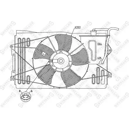 Вентилятор радиатора двигателя STELLOX 3607848 639BIGL 29-99393-SX W TZ9A изображение 0