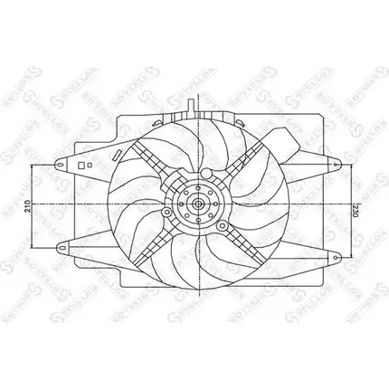 Вентилятор радиатора двигателя STELLOX 29-99396-SX R2DSI 3607851 4SJ ZJW изображение 0