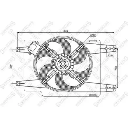 Вентилятор радиатора двигателя STELLOX JNZ07B H DAGHC 29-99405-SX 3607860 изображение 0