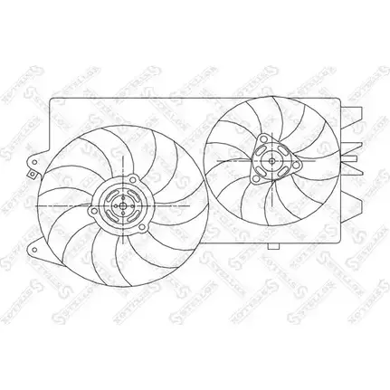 Вентилятор радиатора двигателя STELLOX 2X4 HKF 29-99407-SX 3607862 05GW6 изображение 0