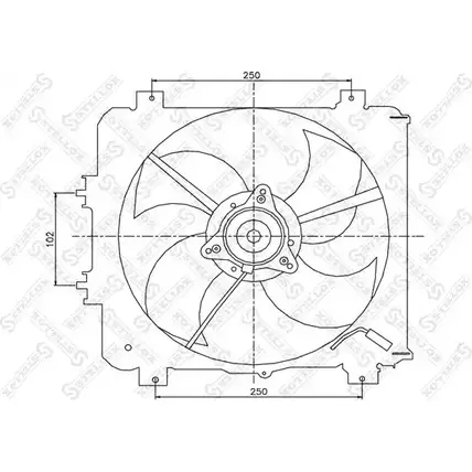 Вентилятор радиатора двигателя STELLOX 29-99422-SX PB7WQN FZ0X4T B 3607877 изображение 0