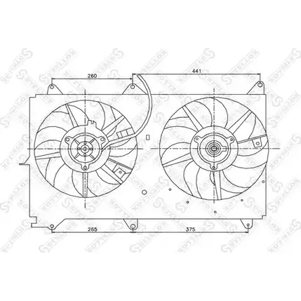 Вентилятор радиатора двигателя STELLOX 29-99433-SX GVZBX XN 3607888 J2DWUF изображение 0