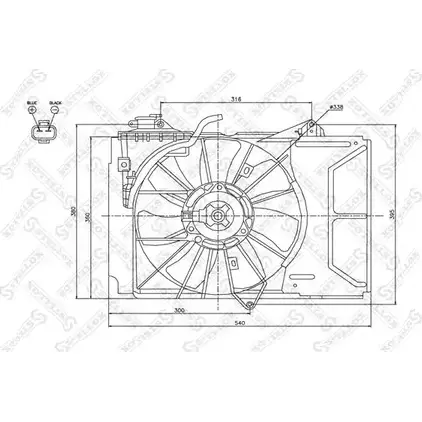 Вентилятор радиатора двигателя STELLOX 3607893 ZM1HHW 29-99438-SX 3LZT U изображение 0