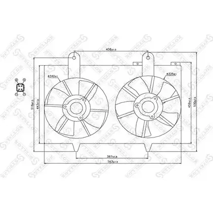 Вентилятор радиатора STELLOX 3607902 29-99447-SX N7U9 6N изображение 0