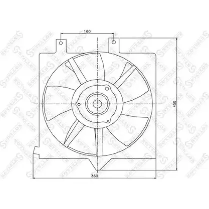Вентилятор радиатора двигателя STELLOX BGFK DN 29-99451-SX 3607905 CAD41 изображение 0
