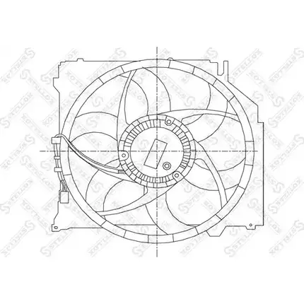 Вентилятор радиатора двигателя STELLOX 29-99453-SX 3607907 W9 EDQ C7YSPK изображение 0