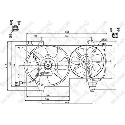 Вентилятор радиатора двигателя STELLOX 8XU8PX9 3607910 29-99456-SX 6 5N8F7R изображение 0