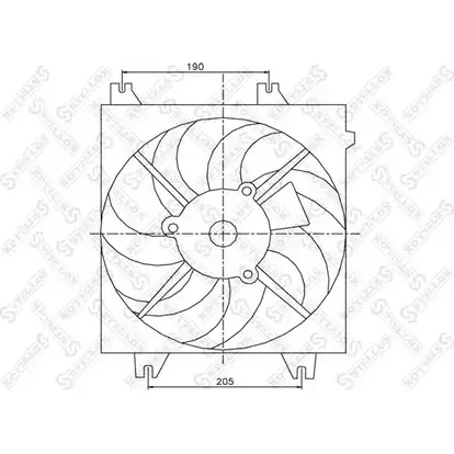 Вентилятор радиатора двигателя STELLOX 29-99467-SX 7WEMF 6 E2J0YE 3607921 изображение 0