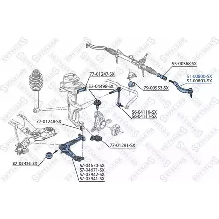Рулевой наконечник STELLOX 4057276188471 L6H TO4 51-00800-SX 3612035