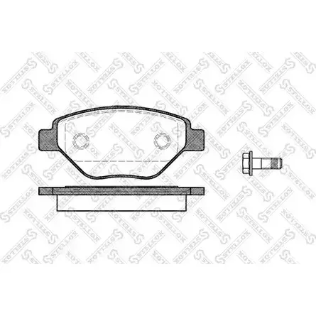 Тормозные колодки, дисковые, комплект STELLOX 988 000B-SX 2 3934 3632481 PCA097700