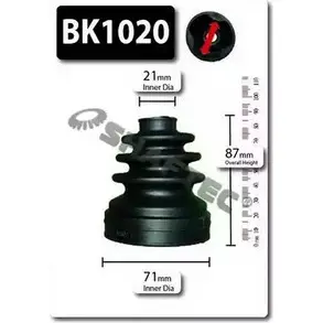 Комплект пылника, приводной вал SHAFTEC BK1020 DKHXCL 3665698 87 19V