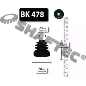 Комплект пылника, приводной вал SHAFTEC BK478 3665838 Q3 J90 KEQWV изображение 0