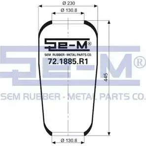 Пневмобаллон SEM LASTIK 33QS8 3686822 72.1885.R1 2JM 94 изображение 0