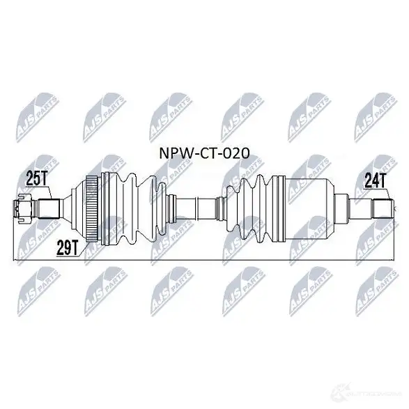 Приводной вал NTY 1437719890 379 IA NPW-CT-020 изображение 0