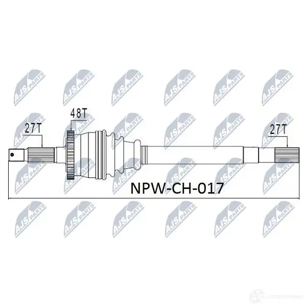 Приводной вал NTY NPW-CH-017 1437719924 C ZYRND изображение 3