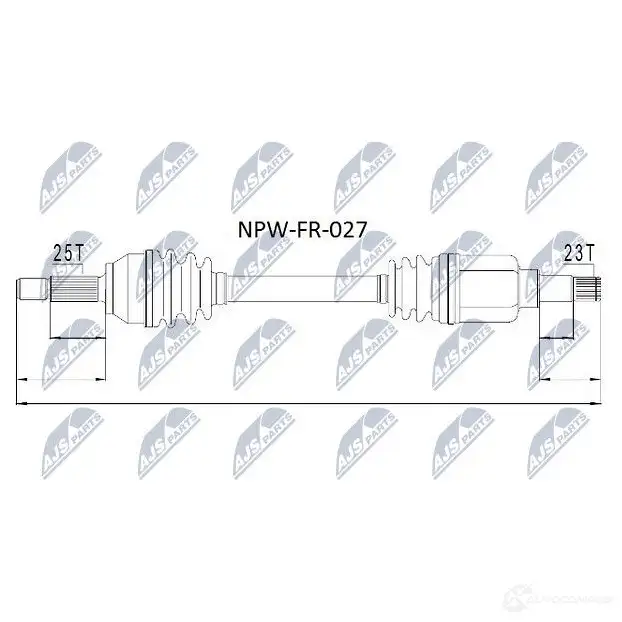 Приводной вал NTY NPW-FR-027 C47 VI 1437719835 изображение 3