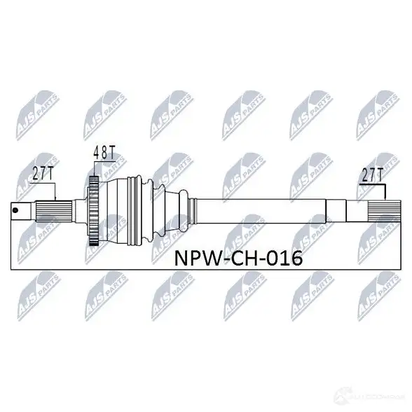 Приводной вал NTY NPW-CH-016 1437719822 SW6 4FKO изображение 3