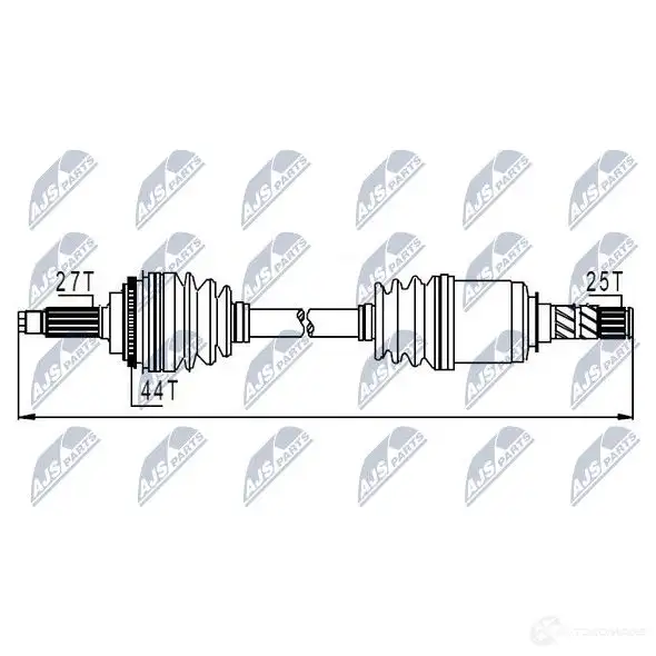 Приводной вал NTY NPW-SB-009 W RXV0 1437716818 изображение 3