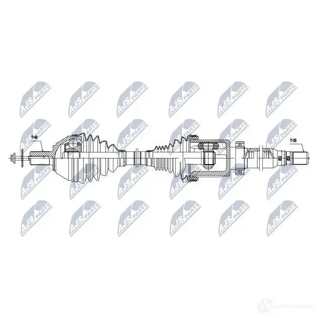 Приводной вал NTY S8 W1R NPW-VV-042 1437719527 изображение 4