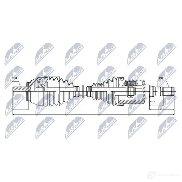 Приводной вал NTY T HLN2F 1437718965 NPW-VV-033 изображение 3