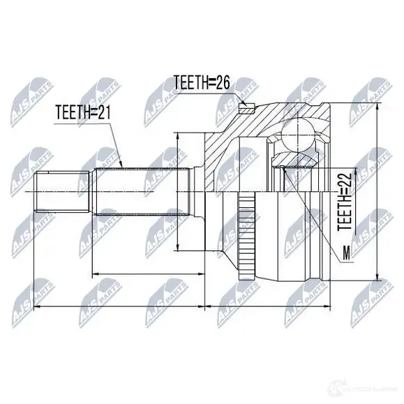 Шрус граната NTY NPZ-RE-015 UGO3K 4F 1437936282