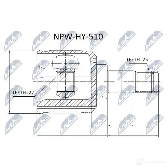 Шрус граната NTY 1437719609 NPW-HY-510 K7WOV RA изображение 1