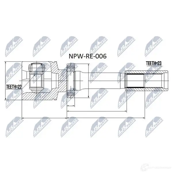 Шрус граната NTY NPW-RE-006 1437716302 R79X 8C изображение 0