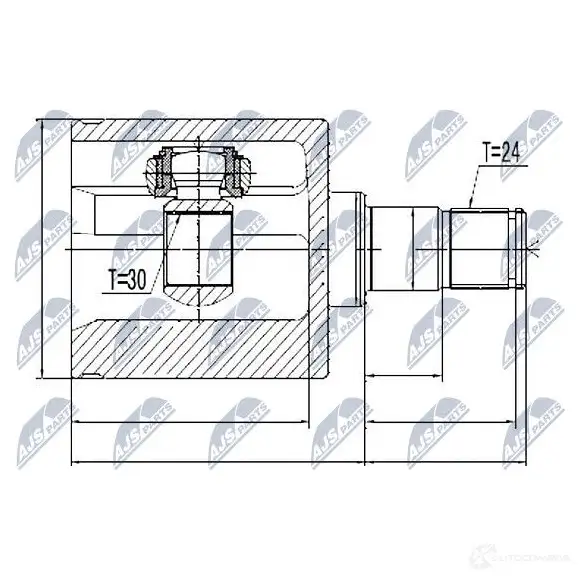 Шрус граната NTY NPW-ME-025 FAZTY W9 1437718150 изображение 0