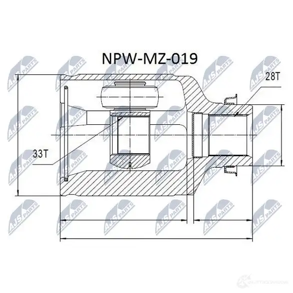 Шрус граната NTY 0S0M B NPW-MZ-019 1437716812 изображение 1