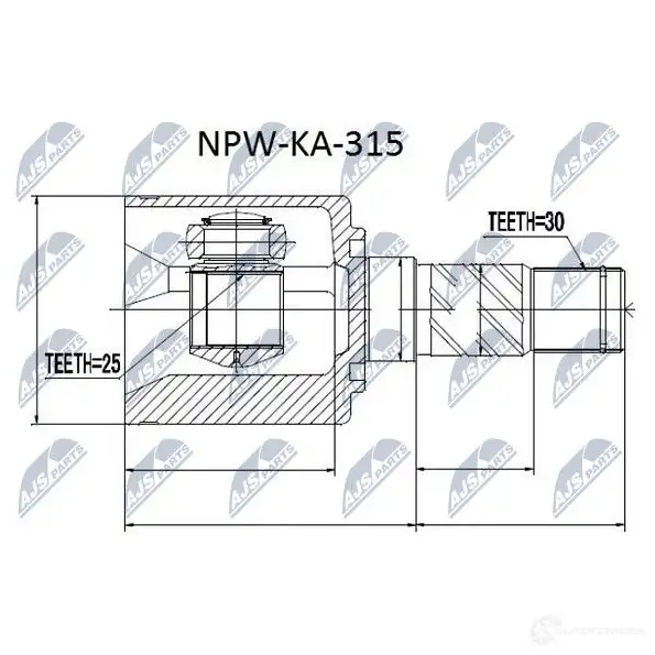 Шрус граната NTY NPW-KA-315 1437717232 NFXV D1K изображение 1