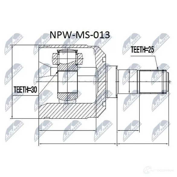 Шрус граната NTY NPW-MS-013 1437717163 RLVD X изображение 1