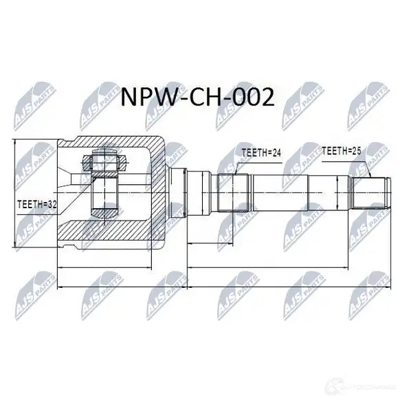 Шрус граната NTY NPW-CH-002 5IGW W 1437717517 изображение 2