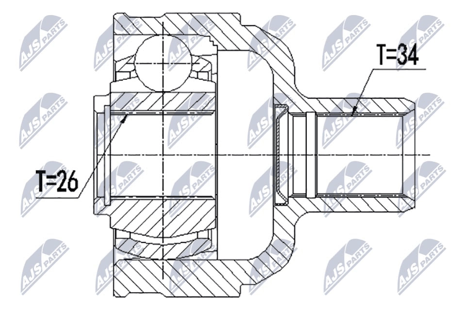 Шрус граната NTY C73X P81 1440396217 NPW-PL-084 - Изображение 1