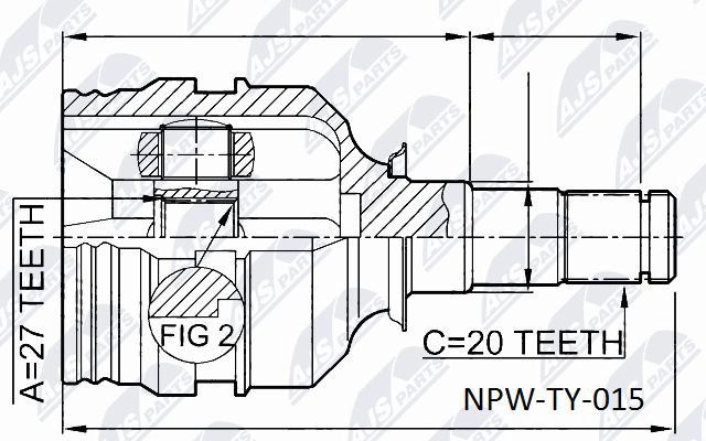 Шрус граната NTY NPW-TY-015 4 HIZG6 1440396234