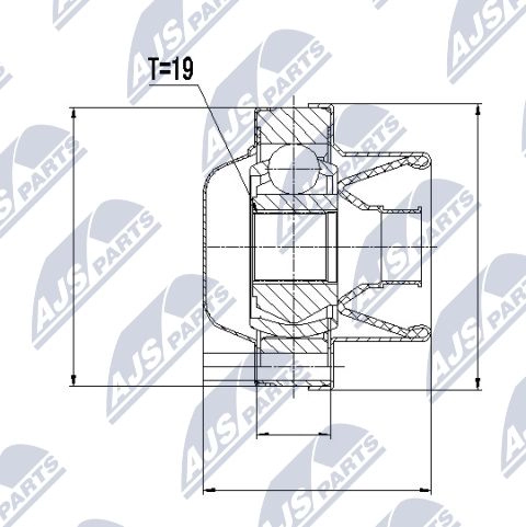 Крестовина NTY NPW-VV-005 1440396251 X 2BWFH изображение 0