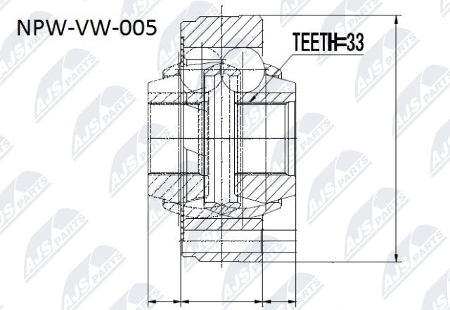 Шрус граната NTY FH IG6 1440396255 NPW-VW-005 - Изображение 1