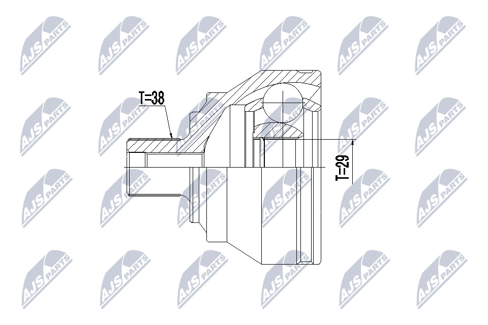 Шрус граната NTY NPZ-AU-049 1440396289 KWC D4X - Изображение 1
