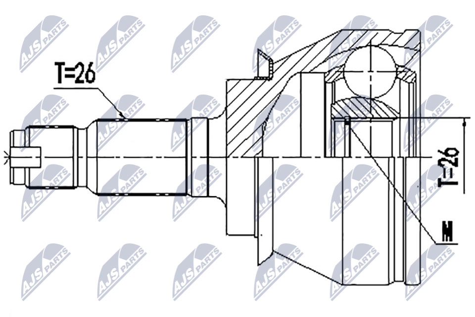 Шрус граната NTY WF0BY2 N 1440396317 NPZ-BM-020 изображение 0